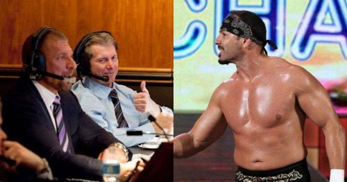 Triple H, Vince McMahon, and Chavo Guerrero.