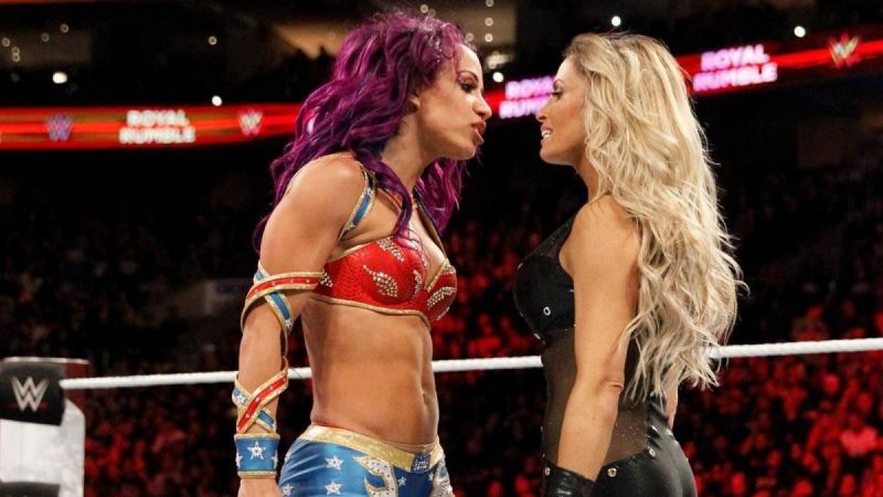 Sasha Banks and Trish Stratus had a face-off back in 2018