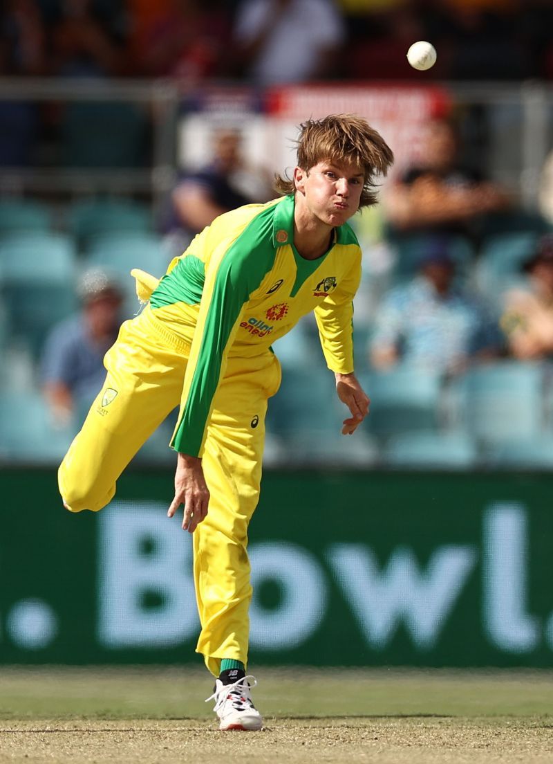 Adam Zampa in action for Australia.