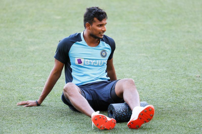 T. Natarajan is helping Team India as a net bowler for the Test series.