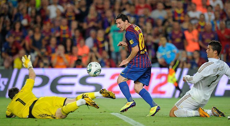 Lionel Messi&#039;s goal in the 2011 Supercopa de Espana