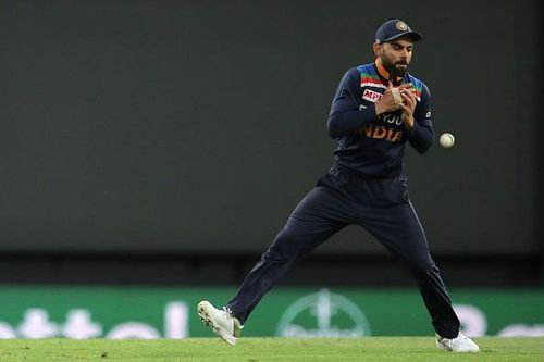 Virat Kohli in action during the second T20I on Sunday