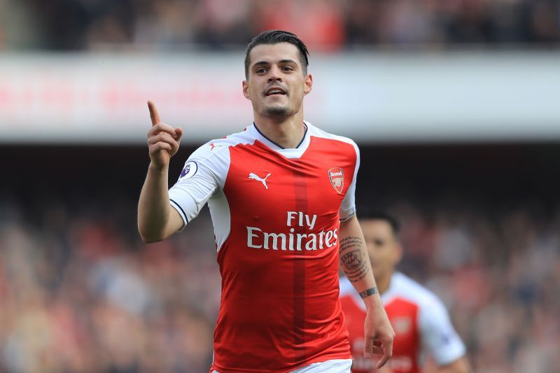 Granit Xhaka was sent off against Burnley at the weekend