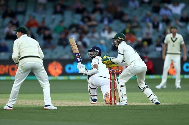 Ajinkya Rahane in action against Australia.