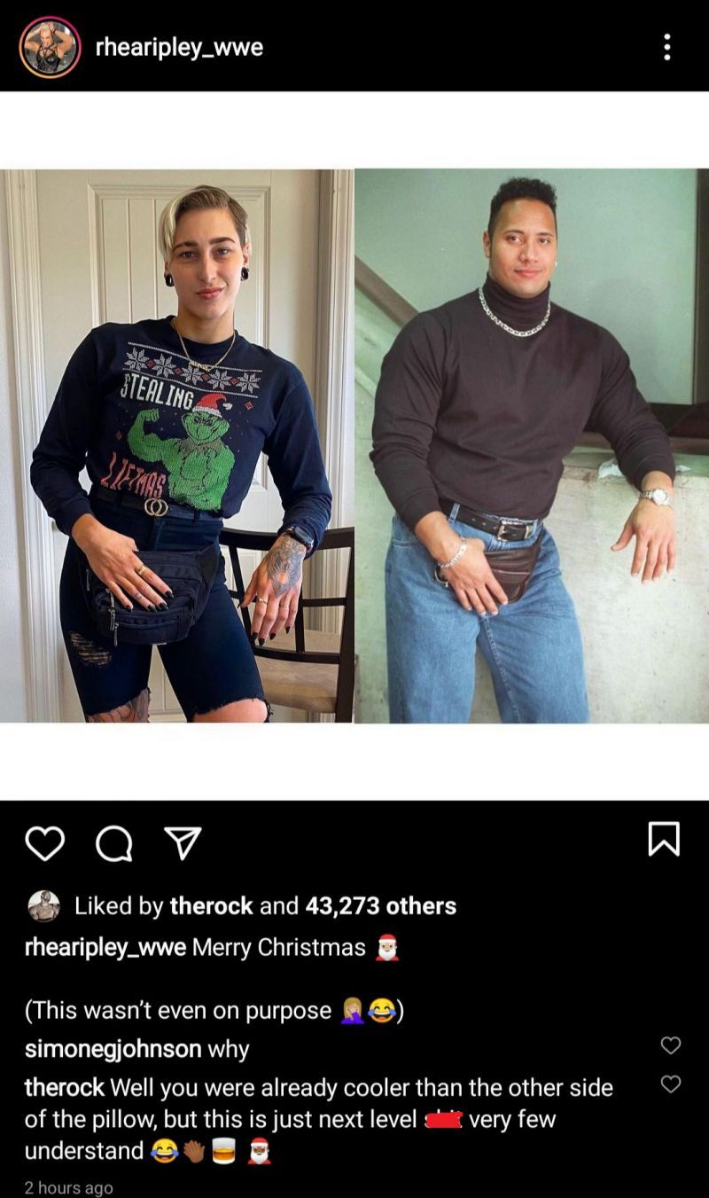 The Rock's comment