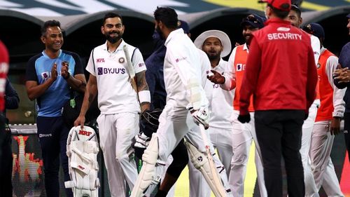 Jasprit Bumrah came out to bat at No. 3 for India towards the end of Day 2 in the Adelaide Test (Credits: ICC)