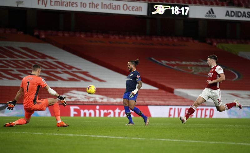 Theo Walcott helped Southampton take the lead against Arsenal