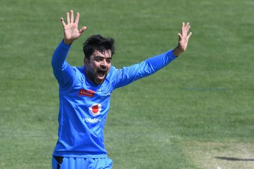 Rashid Khan took a fine catch to help dismiss Colin Ingram