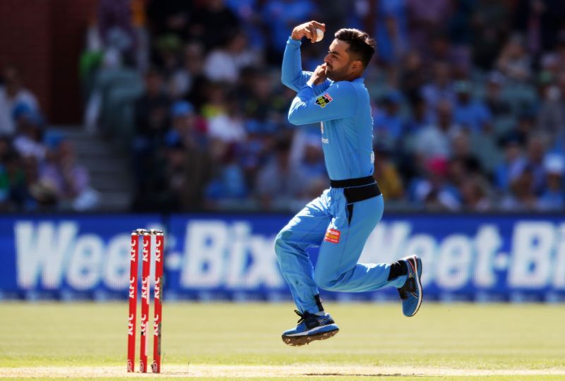 Rashid Khan struggled with the ball for the Adelaide Strikers