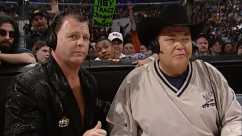 Jerry Lawler and Jim Ross after Chyna&#039;s storyline injury