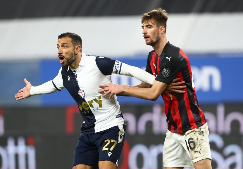 Fabio Quagliarella in action against AC Milan