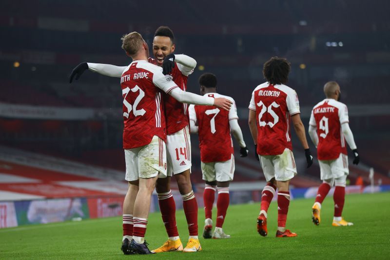 Arsenal scored twice in extra time to beat Newcastle United in the FA Cup on Saturday