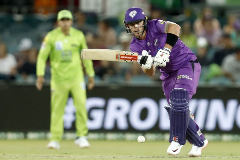 Action from the BBL game between Hobart Hurricanes and Sydney Thunder