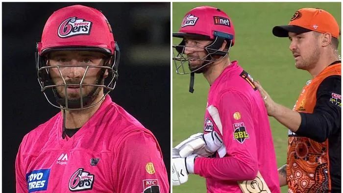 James Vince was not pleased after Andrew Tye bowled a wide ball. (Pic Courtesy: BBL, Twitter)