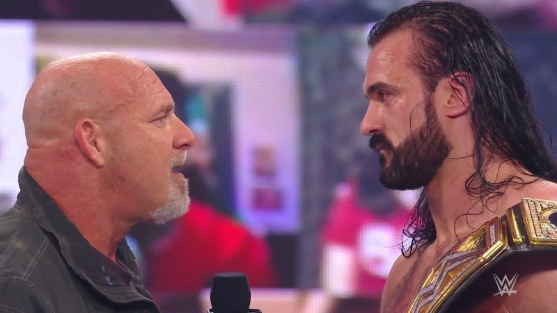 Goldberg returned on RAW to challenge Drew McIntyre.