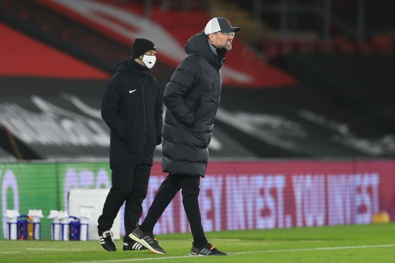 Jurgen Klopp during Liverpool&#039;s 1-0 loss away at Southampton