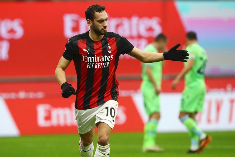 Hakan Calhanoglu has been instrumental in AC Milan&#039;s impressive performances this season.