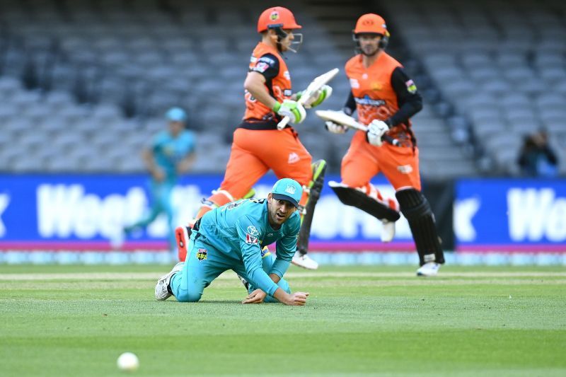 Action from the BBL game between Perth Scorchers and Brisbane Heat.