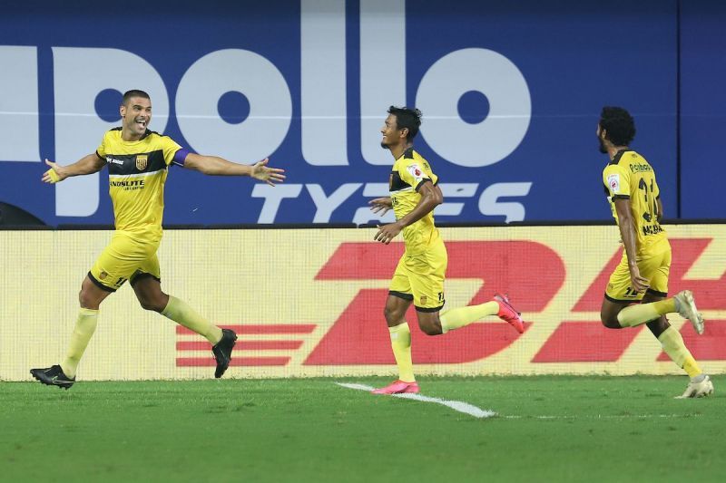 Aridane Santana (L) is the top-scorer for his side. (Image: ISL)