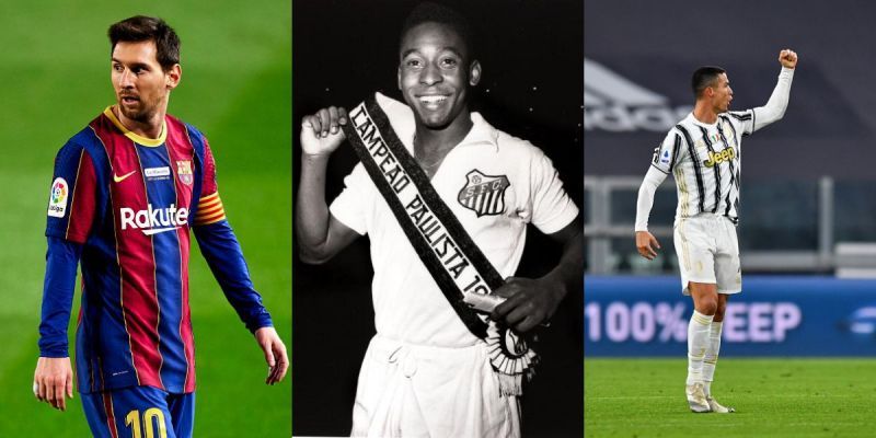 Cristiano Ronaldo, Lionel Messi and Pele are hailed as the greatest footballers of all time