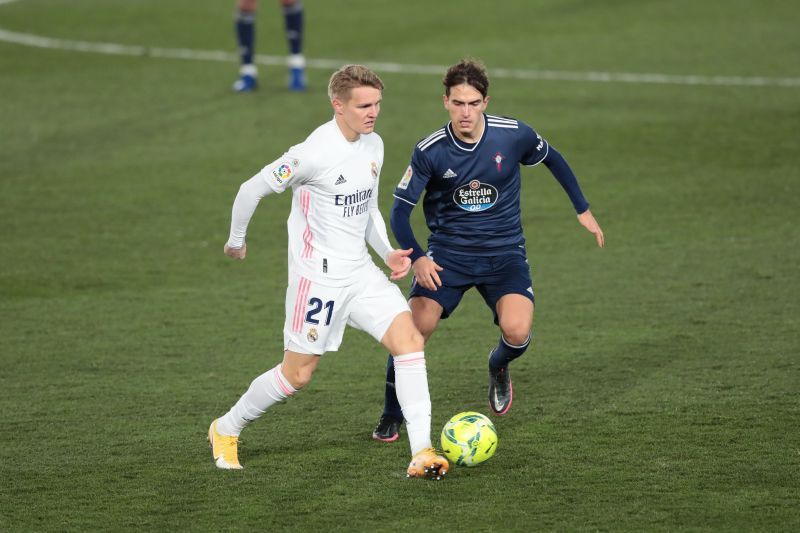 Real Madrid star Martin Odegaard in action