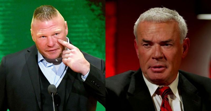 Brock Lesnar and Eric Bischoff. 