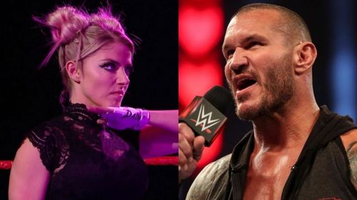 Alexa Bliss (left); Randy Orton (right)