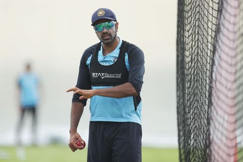 R Ashwin during India's Nets Session