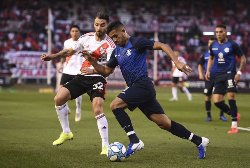 Facundo Medina in action for Talleres