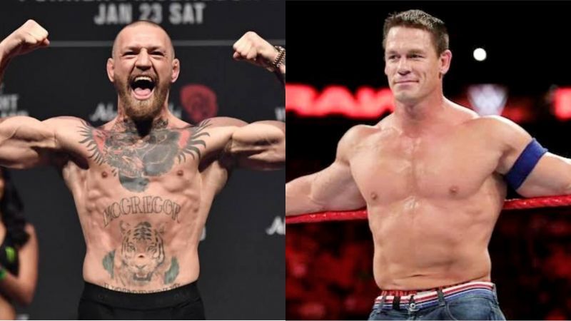 Conor McGregor (left) and John Cena (right)