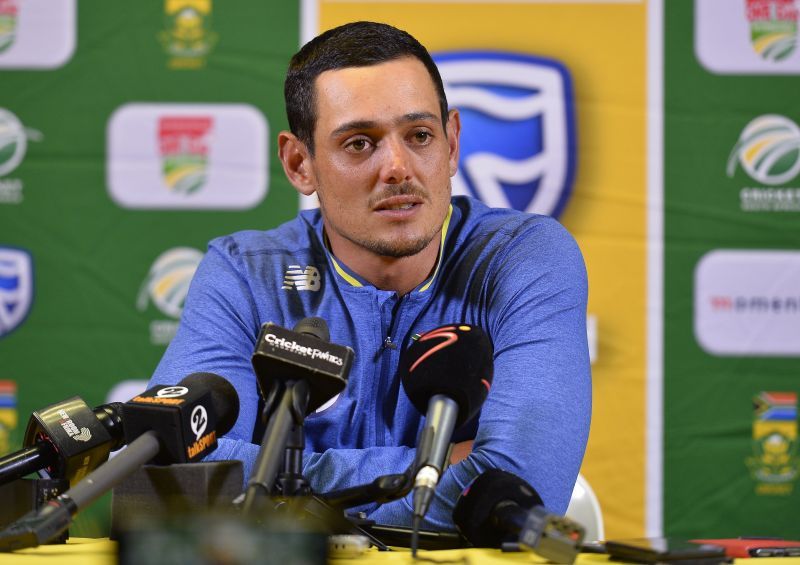 Quinton de Kock during a press Conference