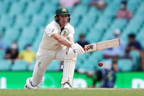 Marnus Labuschagne smashed a counter-attacking 73 off 118 in Australia's second innings.