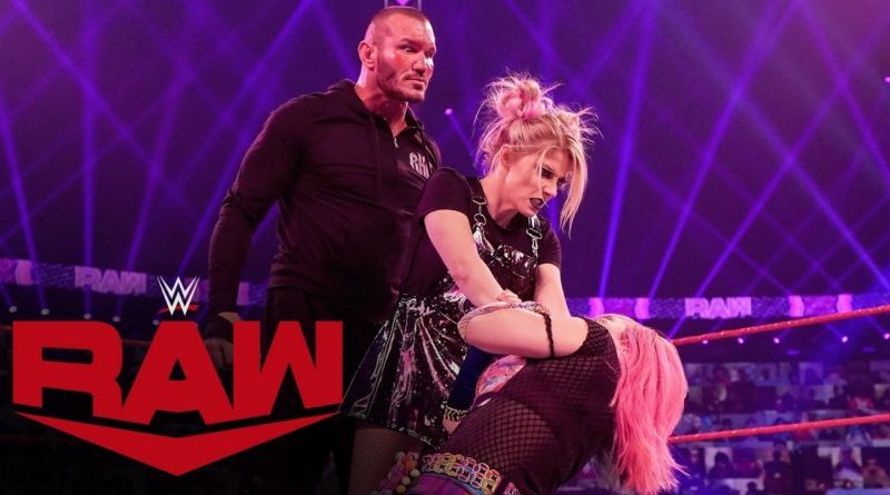 Randy Orton, Alexa Bliss, and Asuka on Monday Night RAW