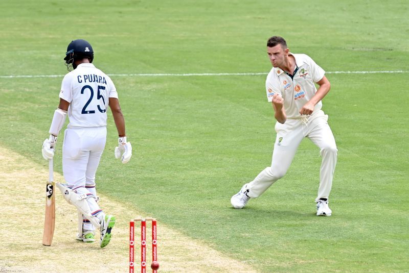 Cheteshwar Pujara was caught behind in India&#039;s first innings of the ongoing Brisbane Test.