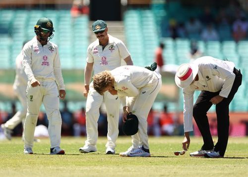 Will Pucovski injured his shoulder while fielding.