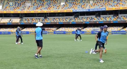 India's unique fielding drill at the Gabba.