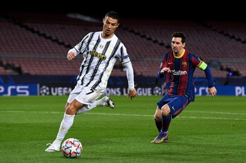 Cristiano Ronaldo and Lionel Messi in action