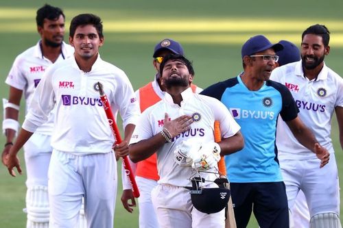 Rishabh Pant reacts after Gabba win