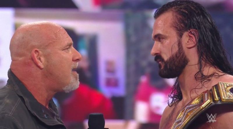 Goldberg challenged Drew McIntyre for the WWE title after a bizarre promo