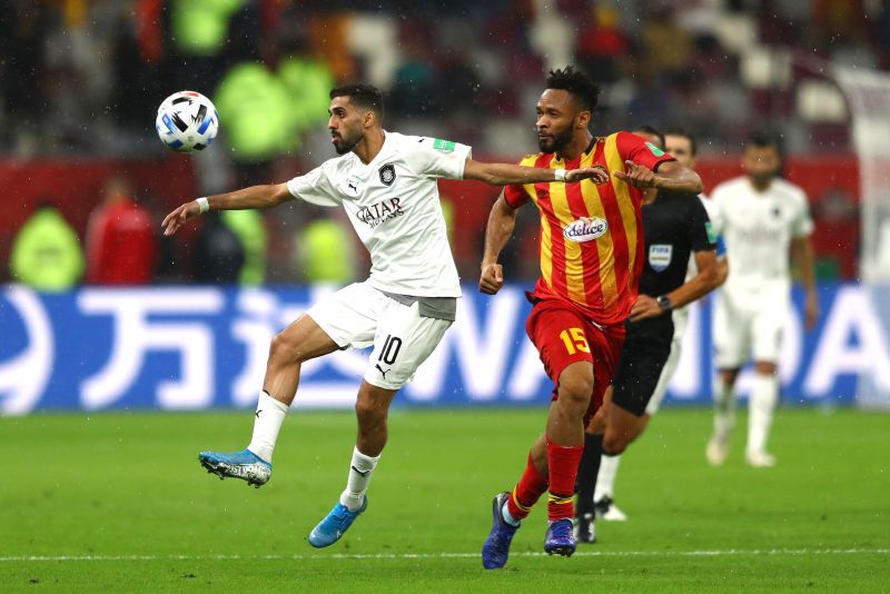 Hassan Al-Haydos in action during the 2019 FIFA Club World Cup.