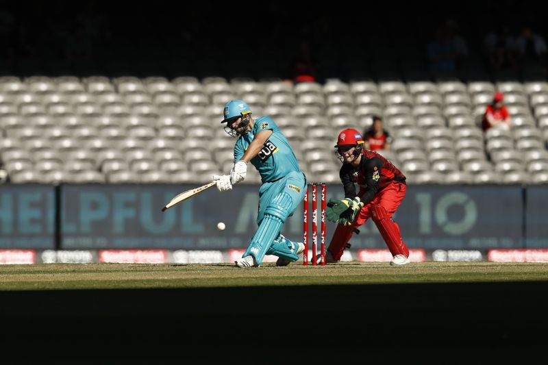 Action from BBL game between Melbourne Renegades and Brisbane Heat.