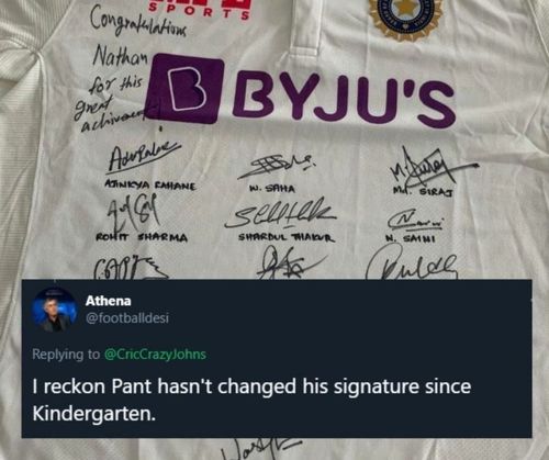 Pant's signature went viral online