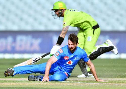 Action from the BBL game between Adelaide Strikers & Sydney Thunder.