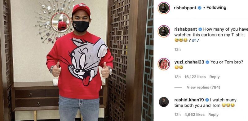 Rishabh Pant gets trolled by Yuzvendra Chahal and Rashid Khan