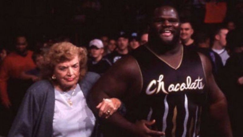 Mae Young and Mark Henry in WWE