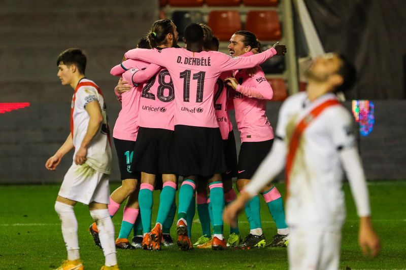 Barcelona edged Rayo Vallecano to a victory