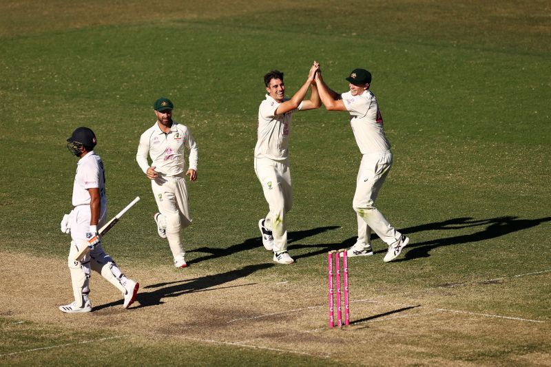 Rohit Sharma pulled Pat Cummins straight down Mitchell Starc's throat