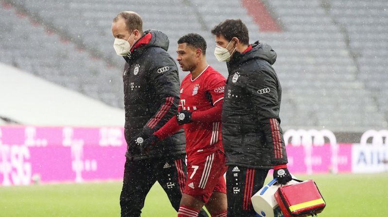 Serge Gnabry was injured against Freiburg