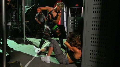 Rhea Ripley stuffed Dakota Kai inside a locker on NXT!