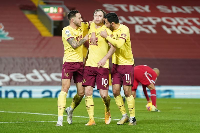 Ashley Barnes scored a late penalty last week at Anfield